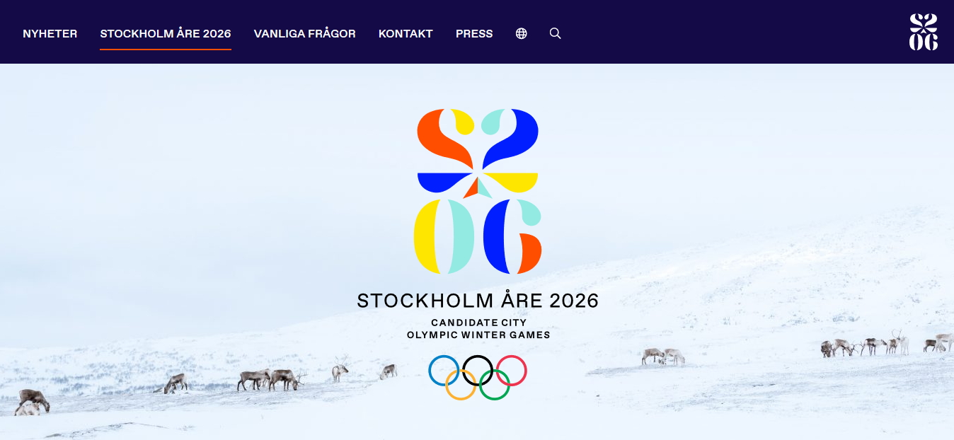 JO 2026 : Un nouveau site Internet pour la candidature de Stockholm-Åre