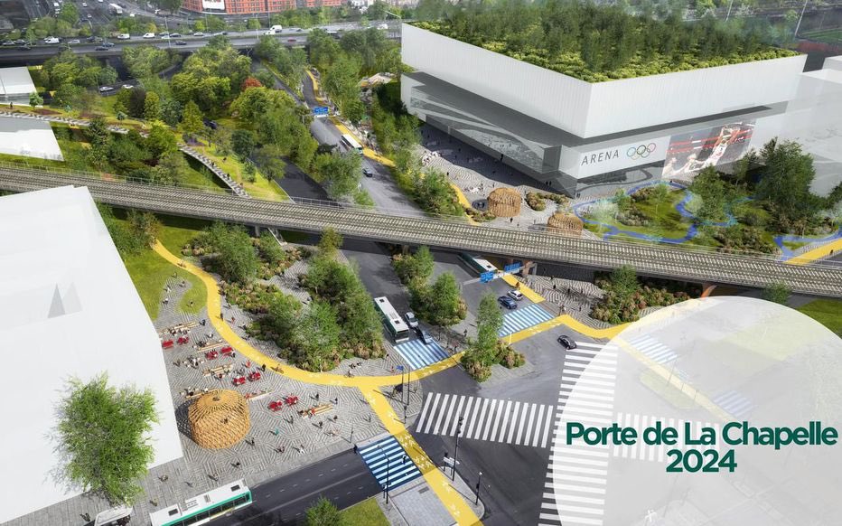Anne Hidalgo envisage une métamorphose de la Porte de la Chapelle autour de l’Aréna 2