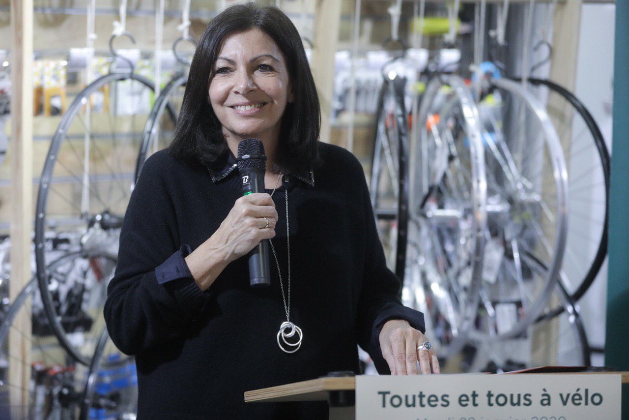 Anne Hidalgo présente son Plan Vélo avec 100% des rues cyclables en 2024