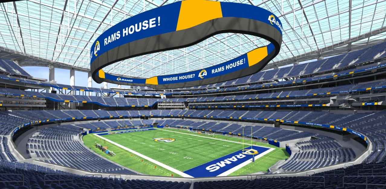 SoFi Stadium : Le gigantesque écran circulaire prend forme