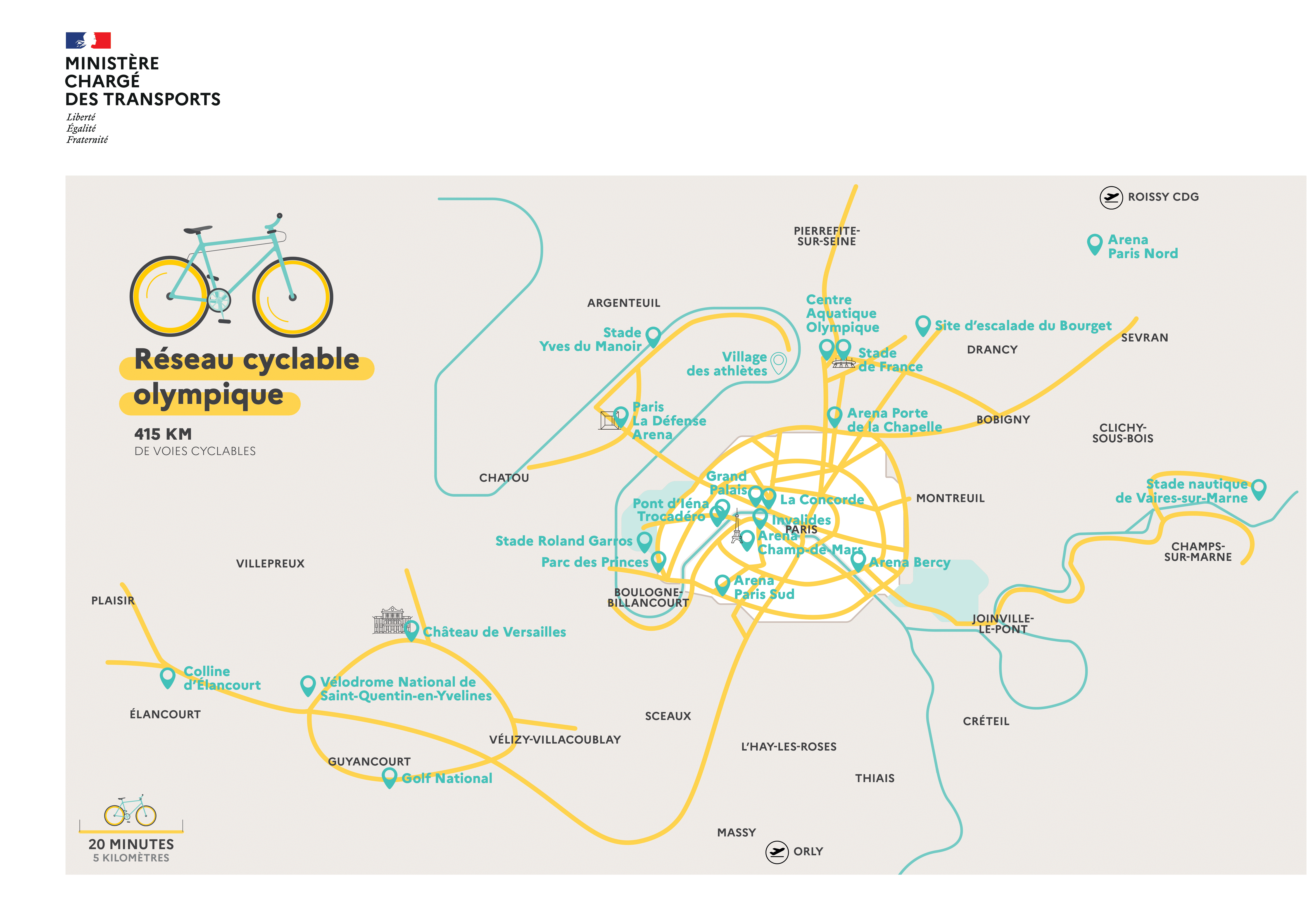 Paris 2024 : Un réseau cyclable olympique de 415 kilomètres