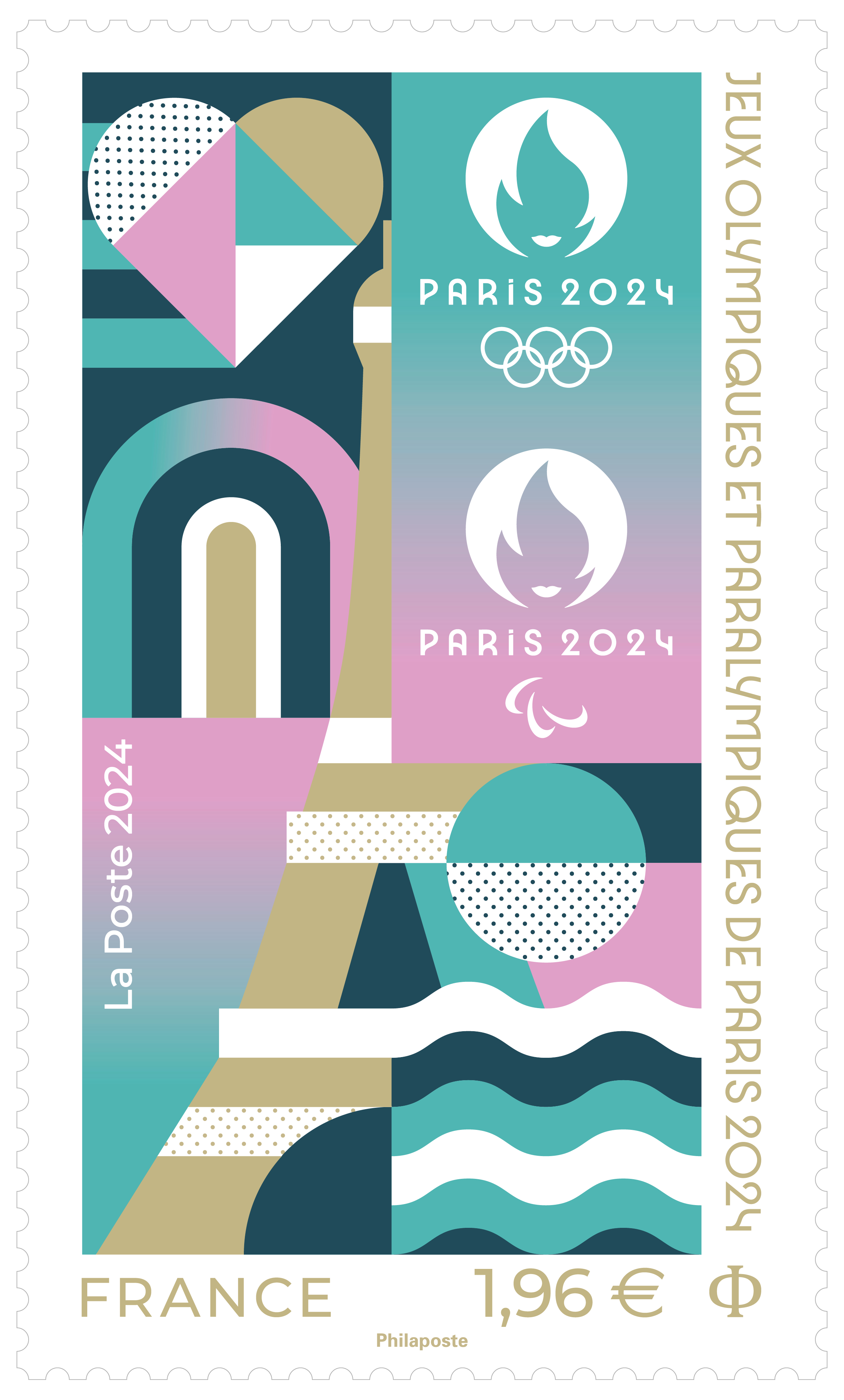 Paris 2024 et La Poste dévoilent le timbre officiel des Jeux