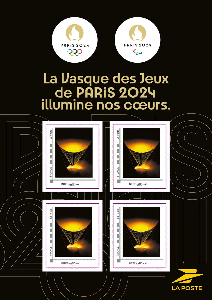 Paris 2024 : La Poste dévoile un timbre collector représentant la vasque olympique